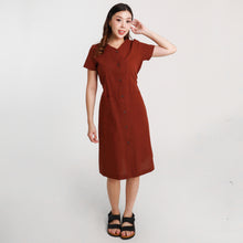 Load image into Gallery viewer, Ava Button Down String Dress - Dark Brown