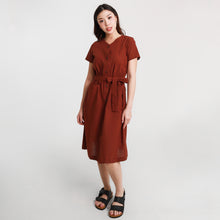 Load image into Gallery viewer, Ava Button Down String Dress - Dark Brown