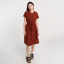 Load image into Gallery viewer, Ava Button Down String Dress - Dark Brown