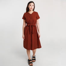 Load image into Gallery viewer, Ava Button Down String Dress - Dark Brown