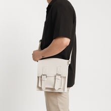 Load image into Gallery viewer, EVL Square Satchel Bag - Ivory