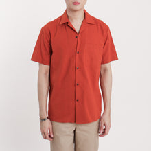 Load image into Gallery viewer, Cuban Linen Polo - Rust