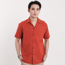 Load image into Gallery viewer, Cuban Linen Polo - Rust