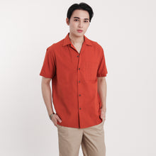 Load image into Gallery viewer, Cuban Linen Polo - Rust
