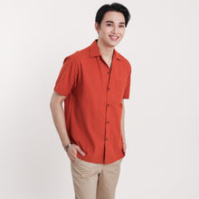 Load image into Gallery viewer, Cuban Linen Polo - Rust