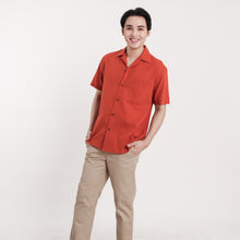 Load image into Gallery viewer, Cuban Linen Polo - Rust