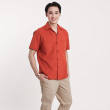 Load image into Gallery viewer, Cuban Linen Polo - Rust