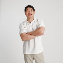 Load image into Gallery viewer, Waffle Ease Polo Shirt - White