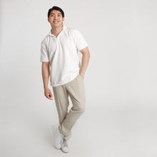 Load image into Gallery viewer, Waffle Ease Polo Shirt - White
