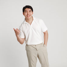 Load image into Gallery viewer, Waffle Ease Polo Shirt - White