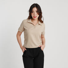 Load image into Gallery viewer, (Color of the Year 2025) Hanging Waffle Polo Shirt - Mocha