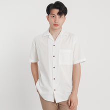 Load image into Gallery viewer, Cuban Linen Polo - White