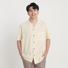 Load image into Gallery viewer, Cuban Linen Polo - Cream
