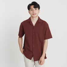 Load image into Gallery viewer, Cuban Linen Polo - Dark Brown