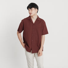 Load image into Gallery viewer, Cuban Linen Polo - Dark Brown
