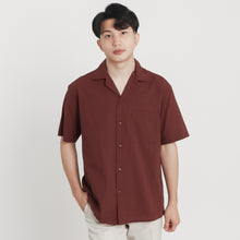 Load image into Gallery viewer, Cuban Linen Polo - Dark Brown
