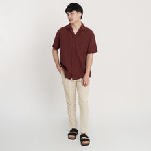 Load image into Gallery viewer, Cuban Linen Polo - Dark Brown