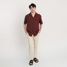 Load image into Gallery viewer, Cuban Linen Polo - Dark Brown