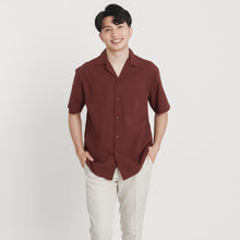 Load image into Gallery viewer, Cuban Linen Polo - Dark Brown
