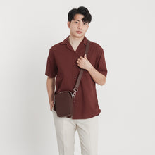 Load image into Gallery viewer, Cuban Linen Polo - Dark Brown