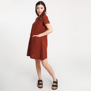 Clara Short Dress - Dark Brown