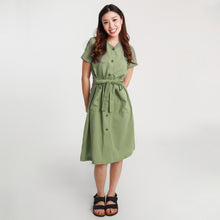 Load image into Gallery viewer, Ava Button Down String Dress - Green
