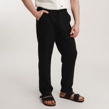 Load image into Gallery viewer, Stretchable Waffle Pants - Black
