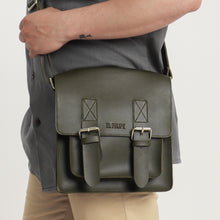 Load image into Gallery viewer, EVL Square Satchel Bag - Army Green
