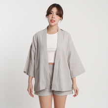 Load image into Gallery viewer, Linen Kimono - Blanca (Gray)
