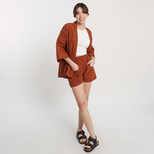 Load image into Gallery viewer, Linen Kimono - Blanca (Rust)
