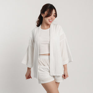 Linen Kimono - Blanca (White)