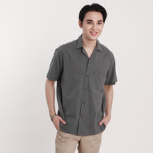 Load image into Gallery viewer, Cuban Linen Polo - Charcoal
