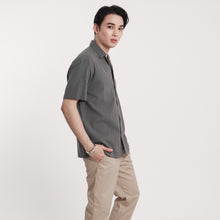 Load image into Gallery viewer, Cuban Linen Polo - Charcoal
