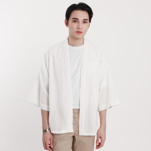 Ultra Linen Kimono - White