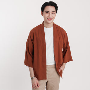 Ultra Linen Kimono - Rust