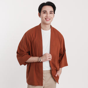 Ultra Linen Kimono - Rust