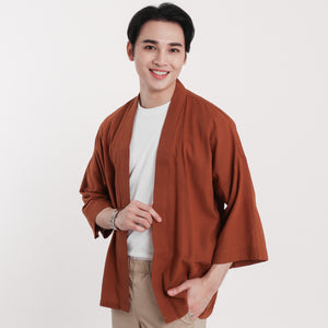 Ultra Linen Kimono - Rust