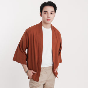 Ultra Linen Kimono - Rust