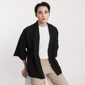 Ultra Linen Kimono - Black