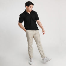 Load image into Gallery viewer, Waffle Ease Polo Shirt - Black

