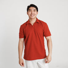 Load image into Gallery viewer, Waffle Ease Polo Shirt - Rust

