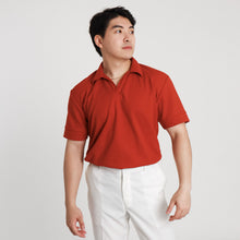 Load image into Gallery viewer, Waffle Ease Polo Shirt - Rust
