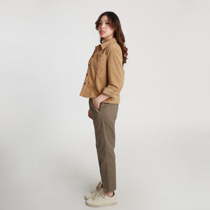 Tailored Corduroy Jacket - Khaki