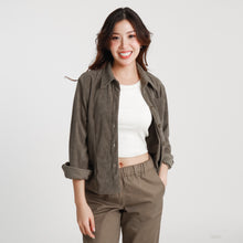 Load image into Gallery viewer, Tailored Corduroy Jacket - Fatigue Green
