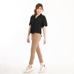 Women's Stretchable Leggings Pants - Khaki