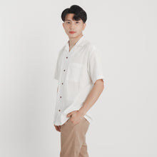 Load image into Gallery viewer, Cuban Linen Polo - White
