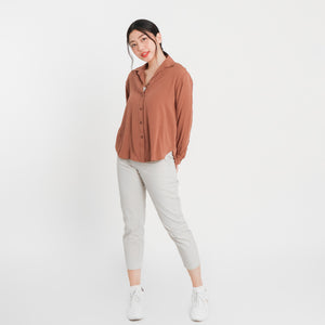 Relaxed Ankle Pants - Beige