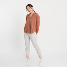 Load image into Gallery viewer, Soft Long Sleeves Blouse - Khaki
