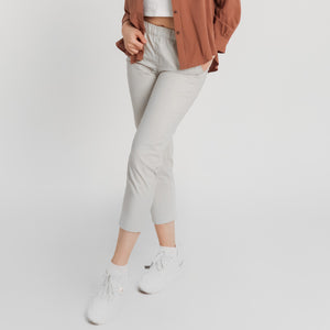 Relaxed Ankle Pants - Beige