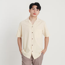 Load image into Gallery viewer, Cuban Linen Polo - Cream
